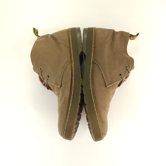 Dr Martens Mayport Boots Mens Size 12 Tan Suede Twill Canvas Desert Chukka - Picture 10 of 11